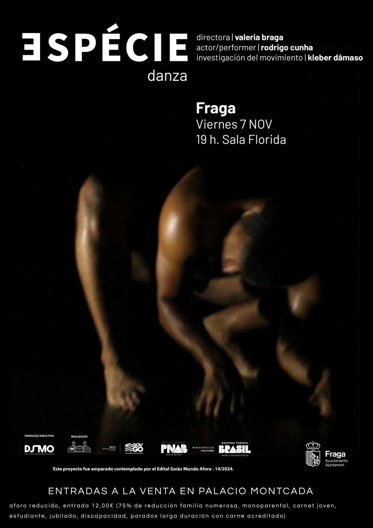 Especie Danza Cartel de la performance Especie Danza en Fraga