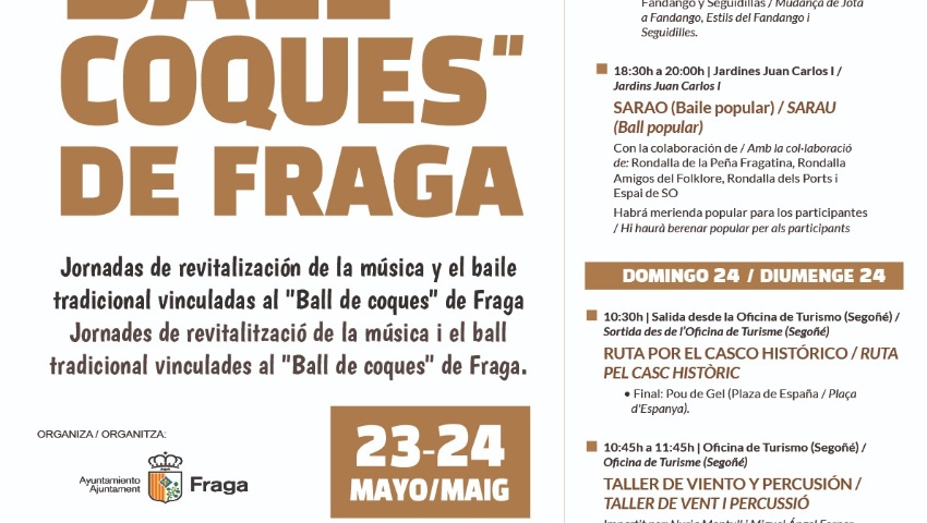 Fraga celebrará las jornadas de revitalización del Ball de Coques