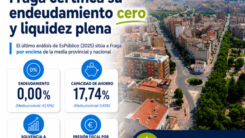 Fraga certifica su endeudamiento cero y liquidez plena en el último análisis de EsPúblico