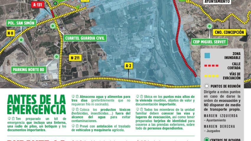 Fraga edita un manual de protección ante inundaciones en el marco del Cinca Revive