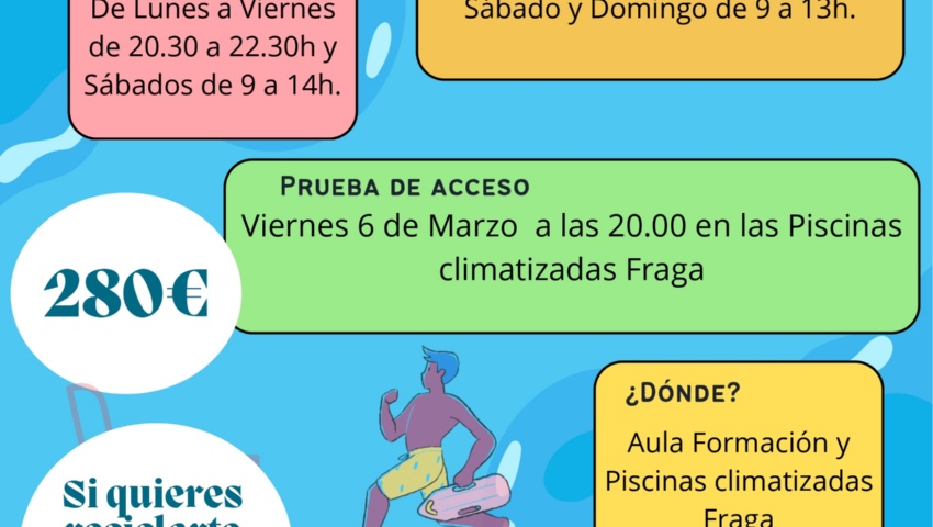 Ayuntamiento y Cruz Roja colaboran para ofrecer un curso de Socorrismo Acuático