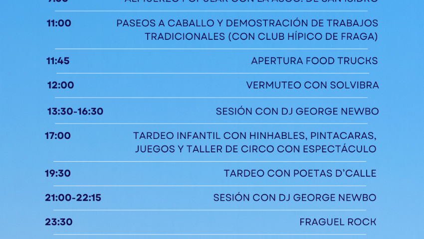 Fraga celebrará San Isidro el próximo 17 de mayo