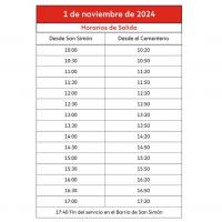 Bus urbano todos los santos 2024