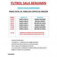 Horarios fútbol sala