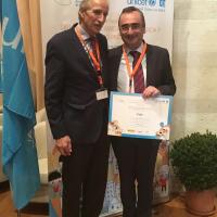 EL alcalde de Fraga con el presidente de UNICEF España